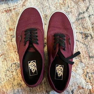 Men’s/women’s vans authentic maroon since 7.5/9